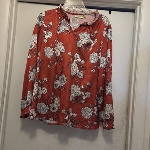 Appleseeds Floral Red Blouse PL